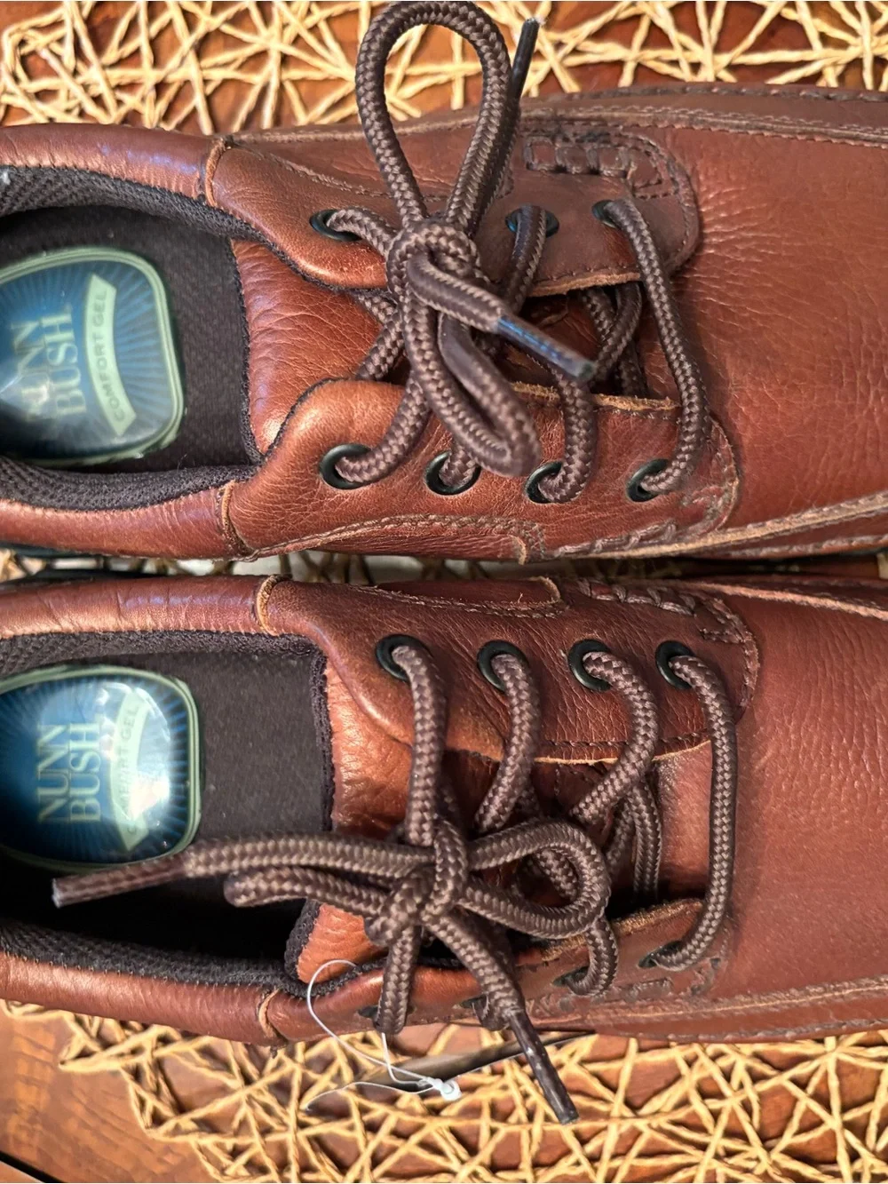 Nunn Bush Brown Leather Casual Lace-Up Loafers